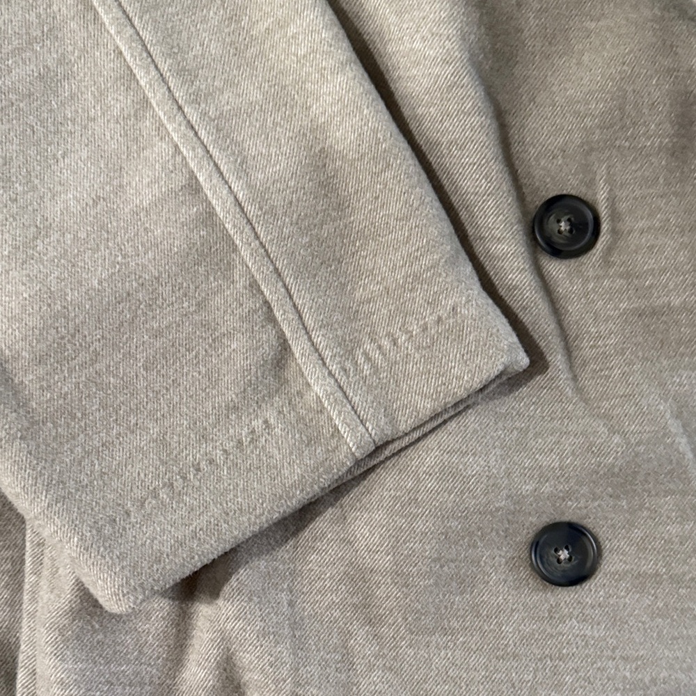 Free People Light Gray Double-Breasted Pea Coat - Picture 3 of 5